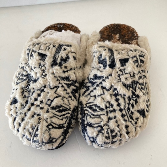 Free People Textile Damon Cozy Boho Mules Sz 36 - Picture 2 of 4